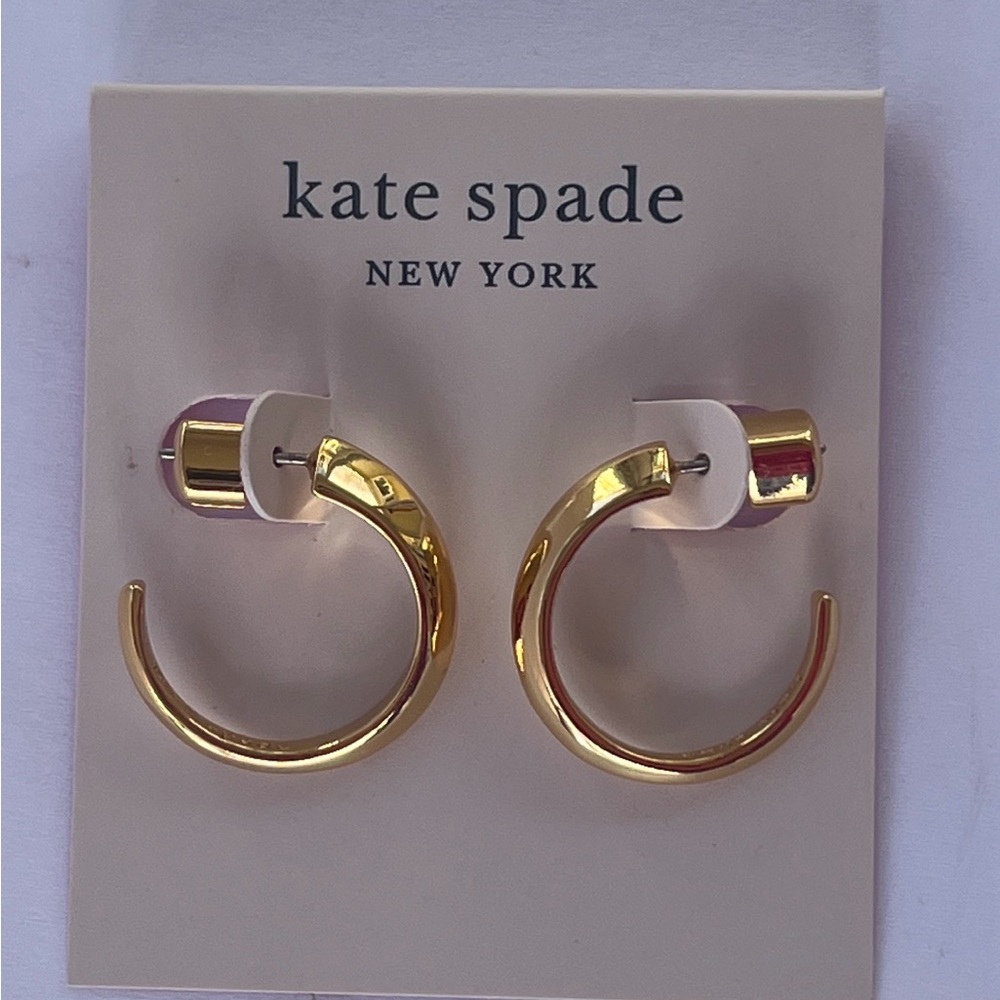 NEW Kate Spade Hoop Pierced Post Back Earrings NWT